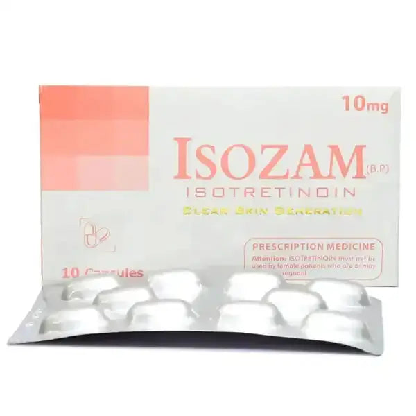 Isozam 10mg Capsules – Acne & Sebum Control
