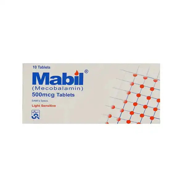 Mabil 500mcg Tablets — Methylcobalamin for Vitamin B12 & Nerve Health