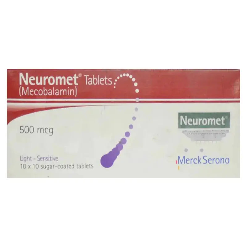Neuromet Tablets 500mcg – Mecobalamin for Anaemia and Peripheral Neuropathy