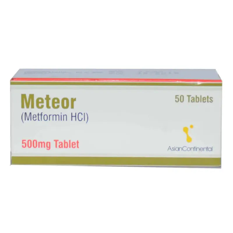 Meteor 500mg Tablets 50s — Metformin