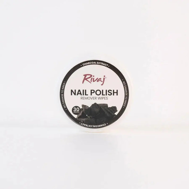 Rivaj Nail Polish Remover Wipes Charcoal Extract