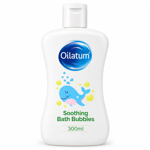 Oilatum Baby Soothing Bath Bubbles 300ml – Soap-Free Bubble Bath from Birth