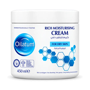 Oilatum Rich Moisturising Cream 450ml – Shea Butter Cream for Very Dry Skin