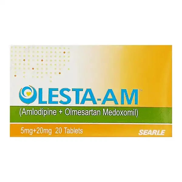 Olesta-AM 5-20mg Tablet (Olmesartan + Amlodipine) - Hypertension
