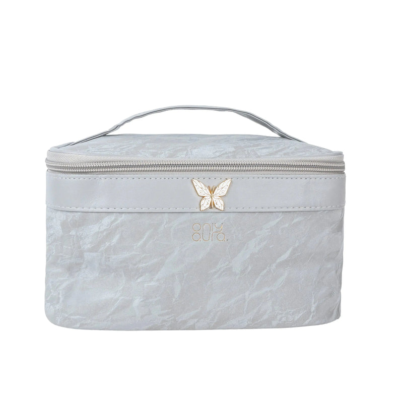 ONLYAURA COSMETIC BAG 215-367# GREY PU MATERIAL