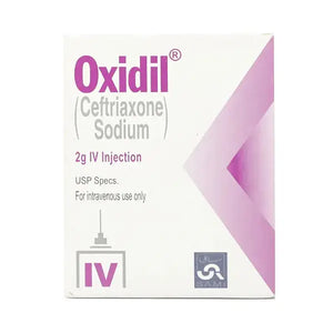 Oxidil 2gm IV Injection Ceftriaxone for severe bacterial infections pneumonia meningitis Pakistan