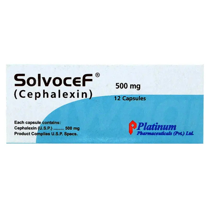 Solvocef 500mg Capsules – Cephalexin Antibiotic for Infections
