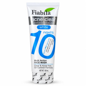 Fiabila Acne Clear White 10 Fights Multi Action Face Wash 100ml