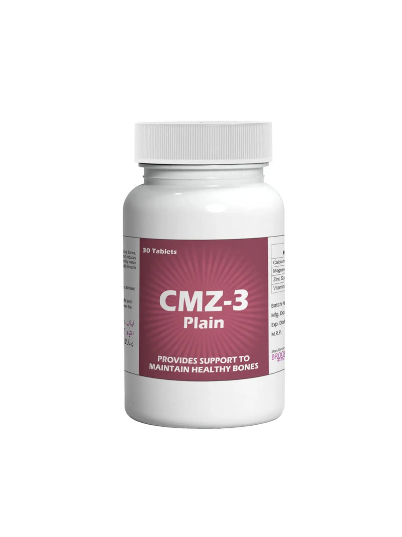 CMZ-3 Plain Tablets – Calcium, Magnesium & Zinc Supplement