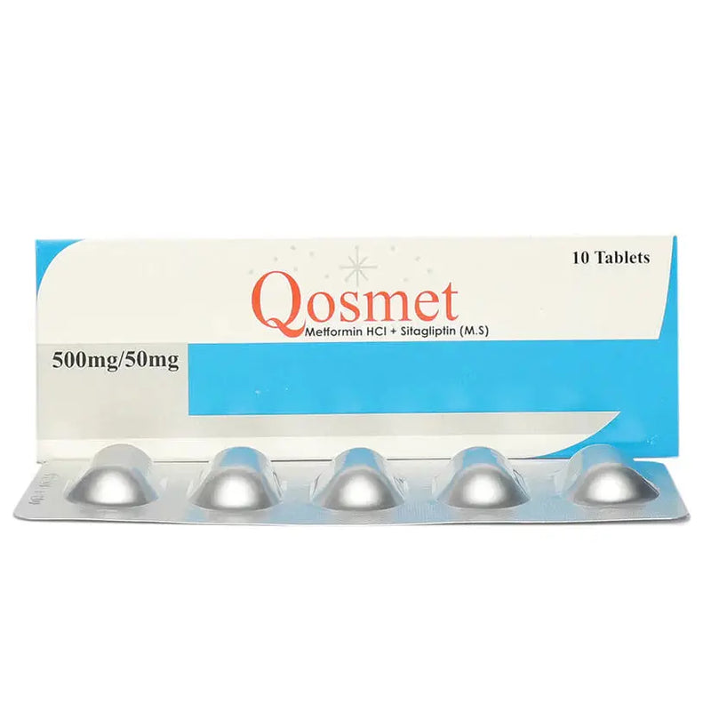 Qosmet 50/500mg Tablets – Sitagliptin & Metformin for Type 2 Diabetes