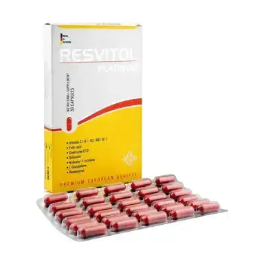 Resvitol Platinum Capsules – Resveratrol, CoQ10 & Antioxidant Supplement