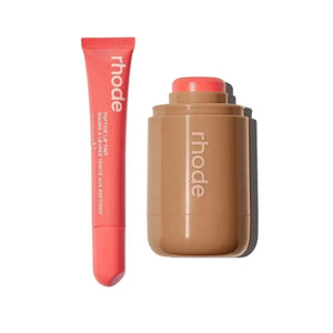 Rhode Spicy Marg Pocket Blush & Peach Pit Peptide Lip Tint Duo