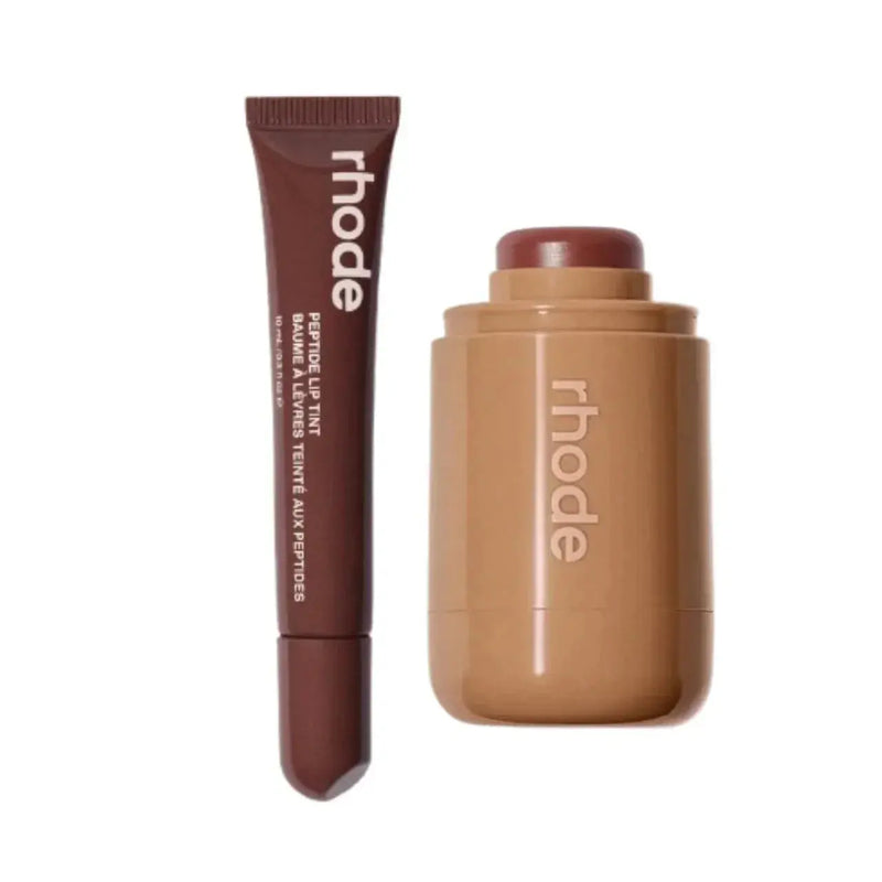Rhode Toasted Teddy Pocket Blush & Espresso Peptide Lip Tint Duo