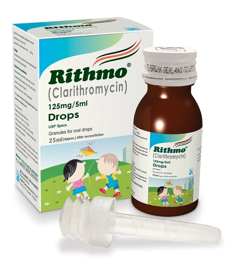Rithmo 125mg/5ml Drops – Clarithromycin Oral Suspension for Children