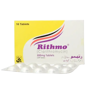 Rithmo 500mg Tablet – Clarithromycin for Severe Bacterial Infections