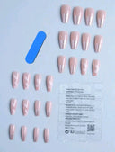 Shein Flower Long Press On Nails 24pcs photo 2