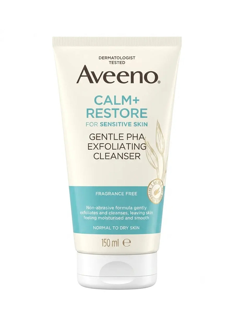 Aveeno calm+ restore gentle PHA exfoliating cleanser 150ml