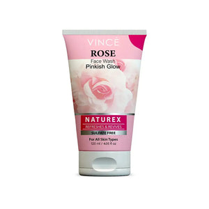 Vince Rose Face Wash 120ml — gentle rose extract cleanser for all skin types