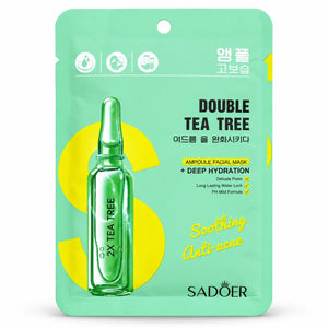 Sadoer Double Tea Tree Ampoule Facial Mask - Soothing Anti-Acne 25g