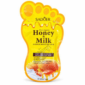 Sadoer Honey & Milk 24-Hour Moisture Lock Foot Mask 40ml/Pair