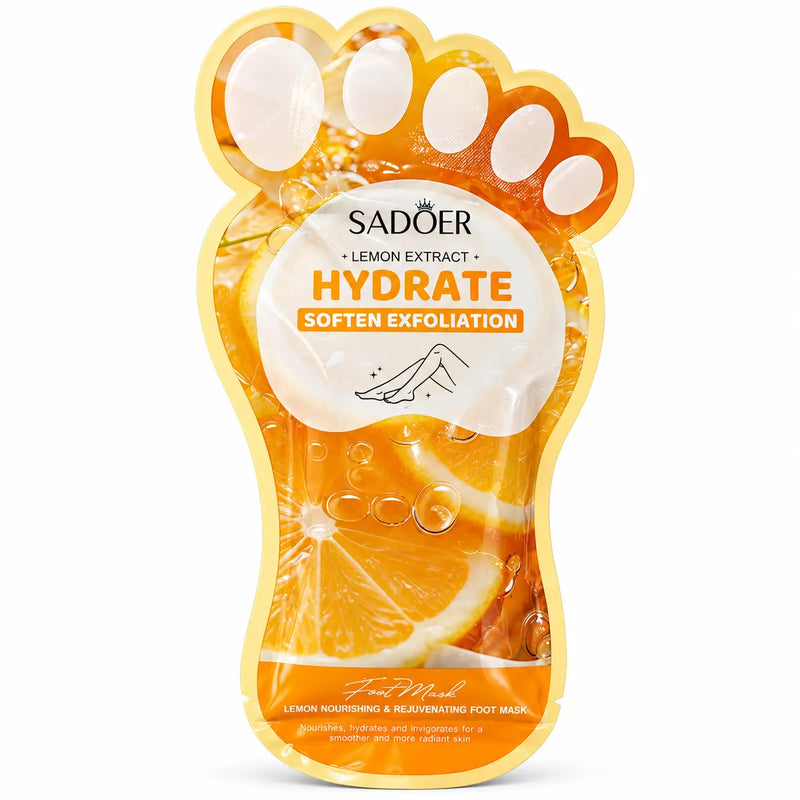 Sadoer Lemon Extract Hydrate Soften Exfoliation Foot Mask