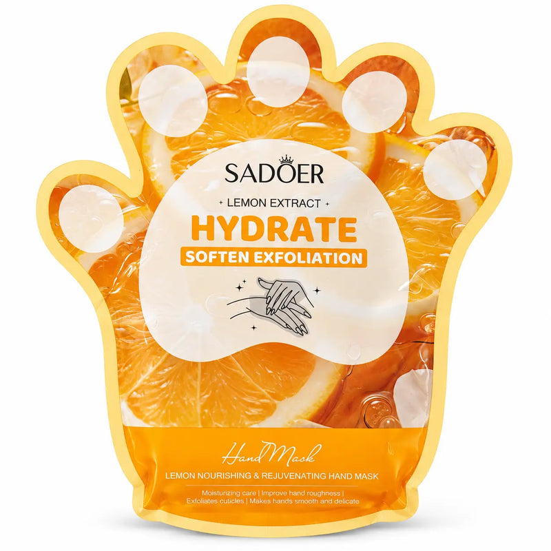 Sadoer Lemon Extract Hydrate Soften Exfoliation Hand Mask