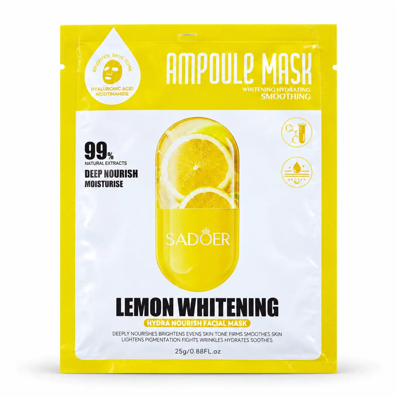 Sadoer Ampoule Mask Lemon Whitening Hydra Nourish Facial Mask 25g