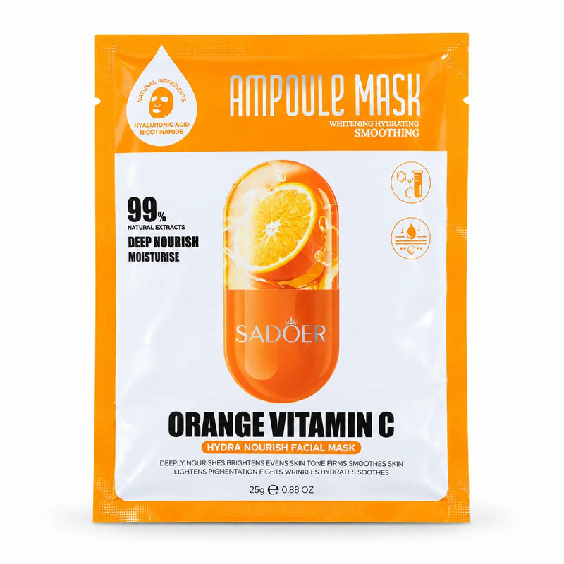 Sadoer Ampoule Mask Orange Vitamin C Hydra Nourish Facial Mask 25g
