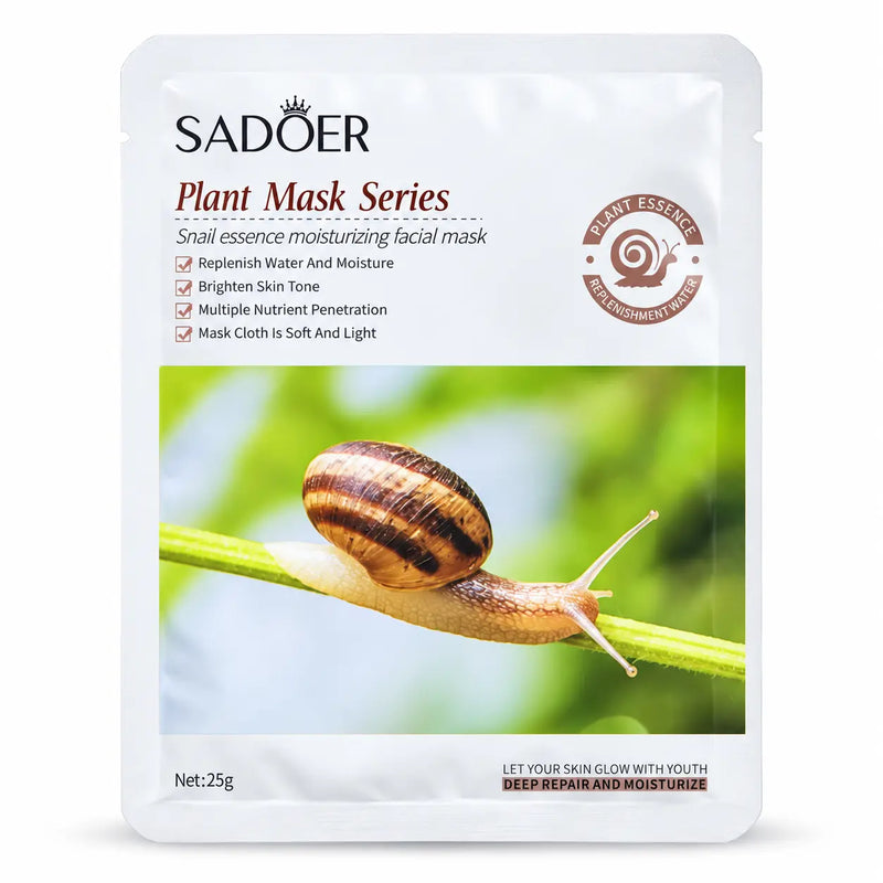 Sadoer Plant Mask Series Snail Essence Moisturizing Facial Mask 25g