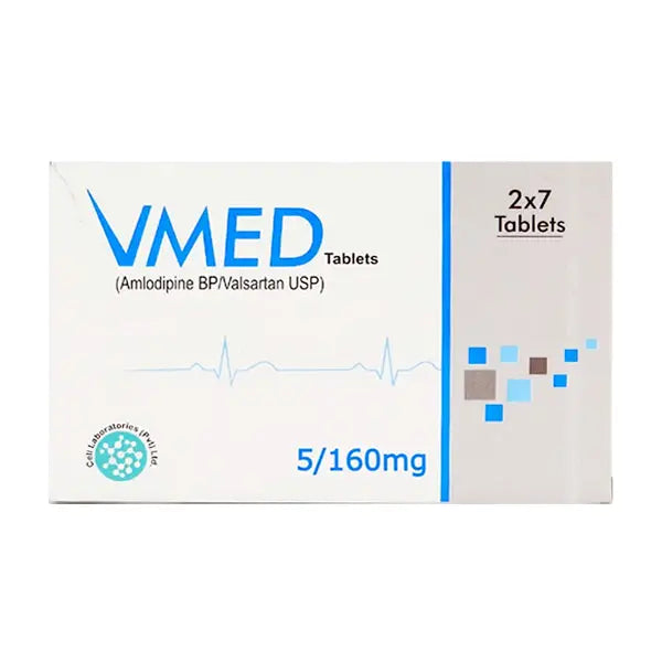 Vmed 5/160mg Tablets – Amlodipine & Valsartan for High Blood Pressure