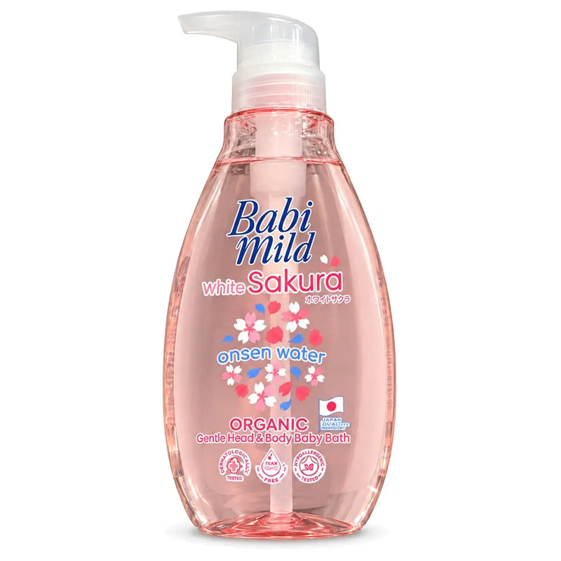 Babi Mild White Sakura Onsen Water Head & Body Organic Baby Bath