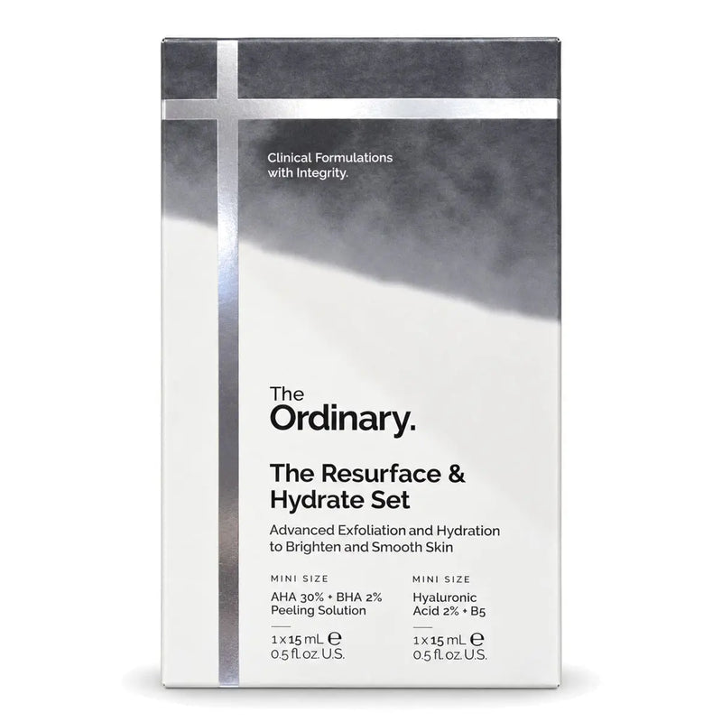 The Ordinary The Resurface & Hydrate Set (AHA 30% + BHA 2% Peeling Solution 15ml + Hyaluronic Acid 2% + B5 15ml)