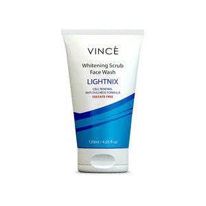 Vince Brightening Scrub Face Wash 120ml – Exfoliating Brightening Cleanser