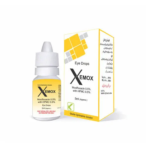 Xemox Eye Drops 5ml — Moxifloxacin & HPMC for Bacterial Eye Infections