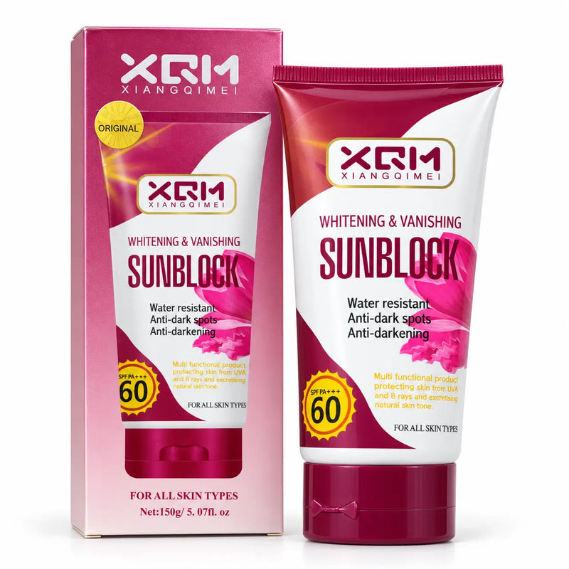 XQM Whitening & Vanishing Sunblock SPF 60 PA+++ 150g (Pink)
