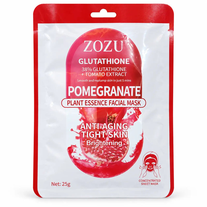Zozu Glutathione Pomegranate Plant Essence Facial Mask 25g