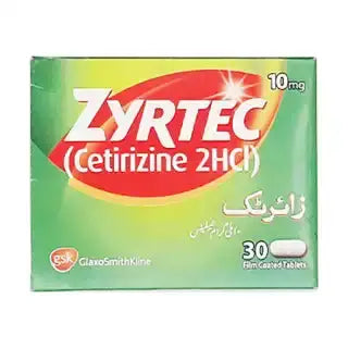 Zyrtec Tablets 10mg – Allergy Relief for Hayfever & Skin Reactions