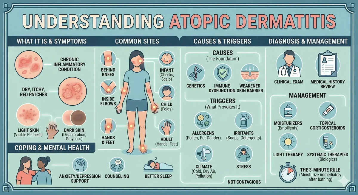 Atopic Dermatitis Treatment: Symptoms, Causes & Effective Treatments