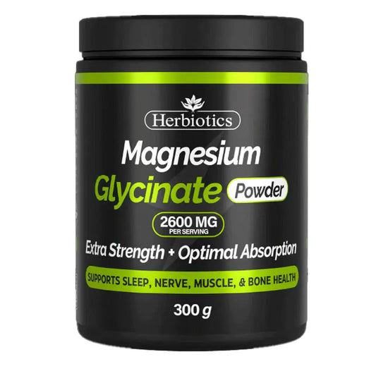 Herbiotics Magnesium Glycinate Powder 2600mg – For Muscle, Nerve & Sleep Health
