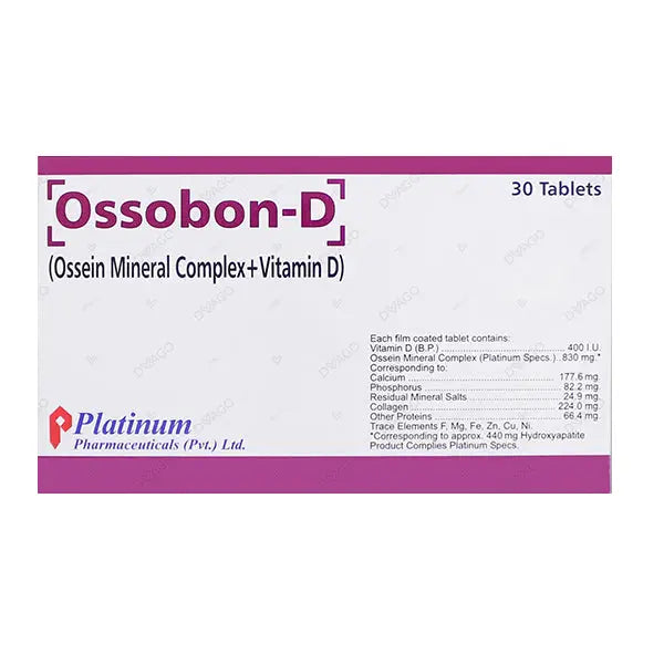 Ossobon D Tablets — Calcium & Vitamin D Bone Support