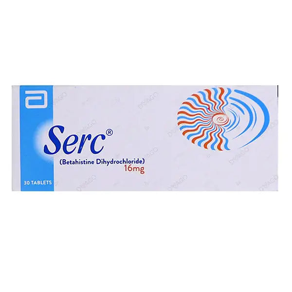 Serc Tablets 16mg – Betahistine for Vertigo & Ménière's Disease Relief