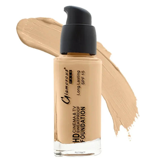 Glamorous Face HD Liquid Foundation 03A Tan Beige | derma.pk