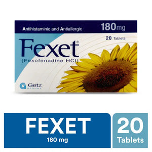 Fexet Tablets 180Mg – Non-Sedating Antihistamine for Allergy Relief