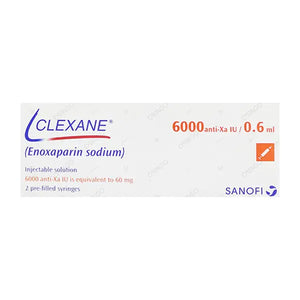Clexane Injection 6000Iu/0.6Ml | Enoxaparin Sodium for Blood Clot Treatment