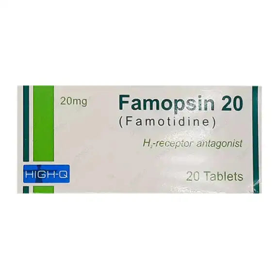 Famopsin 20mg Tablet – Fast Relief from Acidity, Heartburn & Ulcers HIGH Q PHARMA
