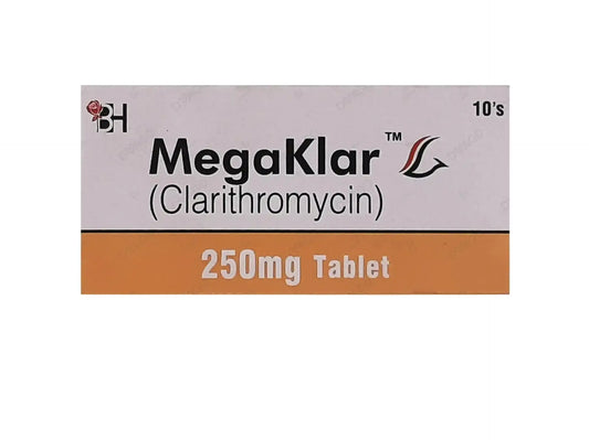 Megaklar 250mg Tablets – Antibiotic for Bacterial Infections