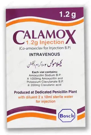 Calamox IV Injection 1.2G ��� Amoxicillin & Clavulanic Acid for Bacterial Infections