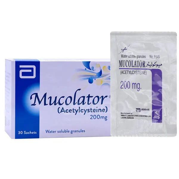 Mucolator Granules Sachets 200mg (Acetylcysteine Mucolytic)