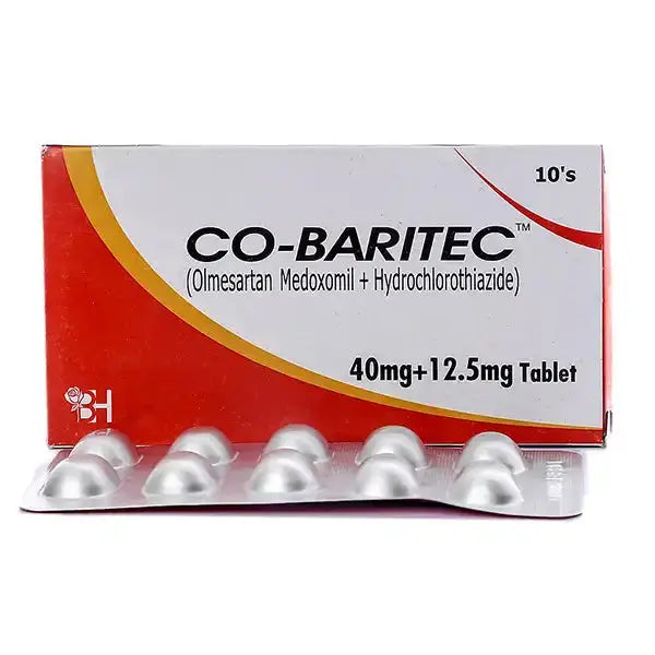 Co-Baritec Tablets 40/12.5mg – Olmesartan & Hydrochlorothiazide for Hypertension