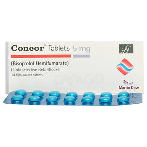 Concor Tablets 5mg – Bisoprolol for Hypertension and Angina Treatment